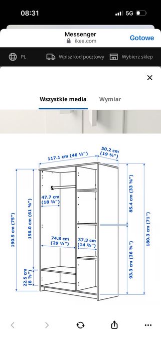Szafa Biała IKEA