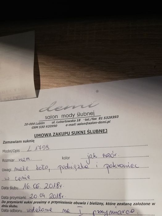 Suknia ślubna ,,Demi'' model L1759