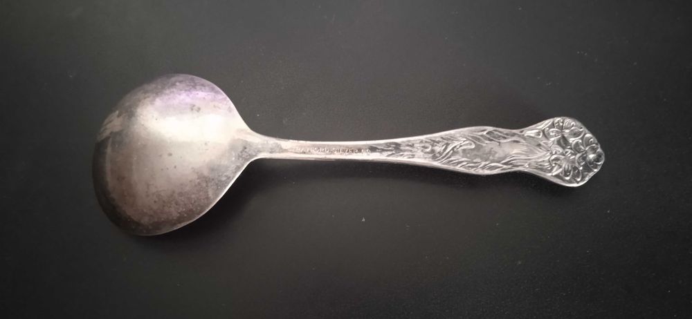 Ложечка серебрение, лилии 1909 by Stratford Silver Co