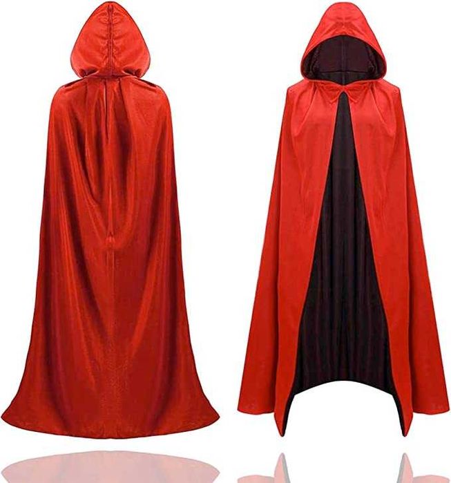 Capa de fantasia de Halloween - vermelho e preto, nova