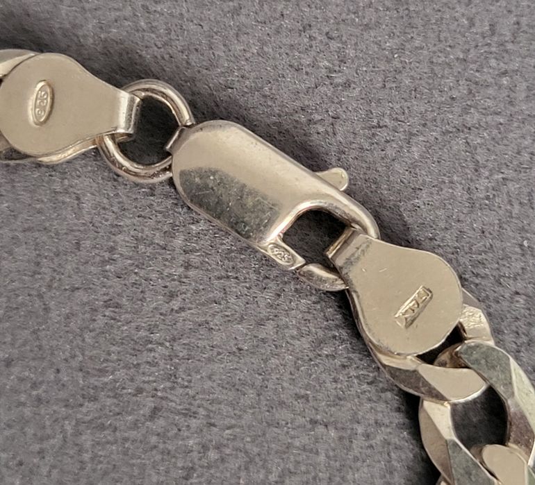 Srebrny Łańcuszek Męski FIGARO 925 Italy – Pełne Ogniwa, 21.68g