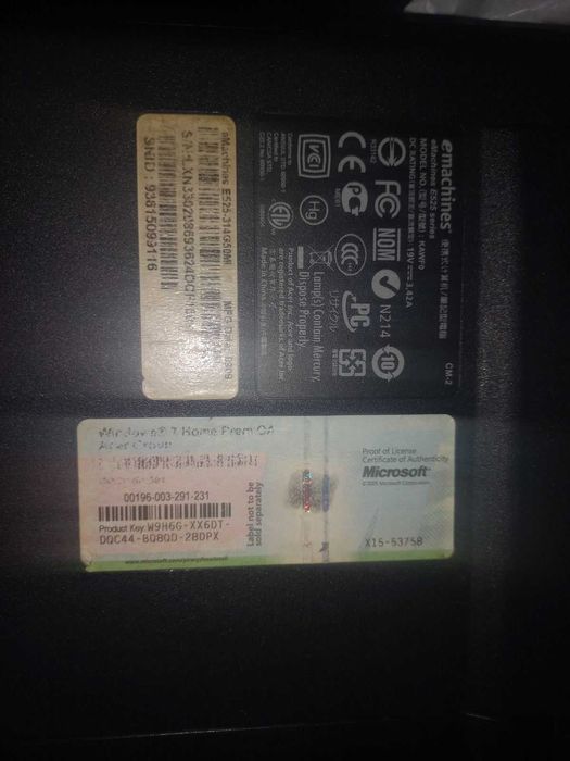 Ноутбук eMachines E525 serias