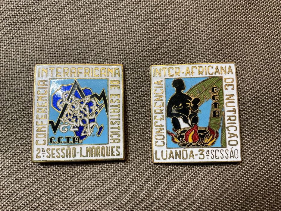 Pins crachás raros Conferencias Interafricanas L.Marques e Luanda