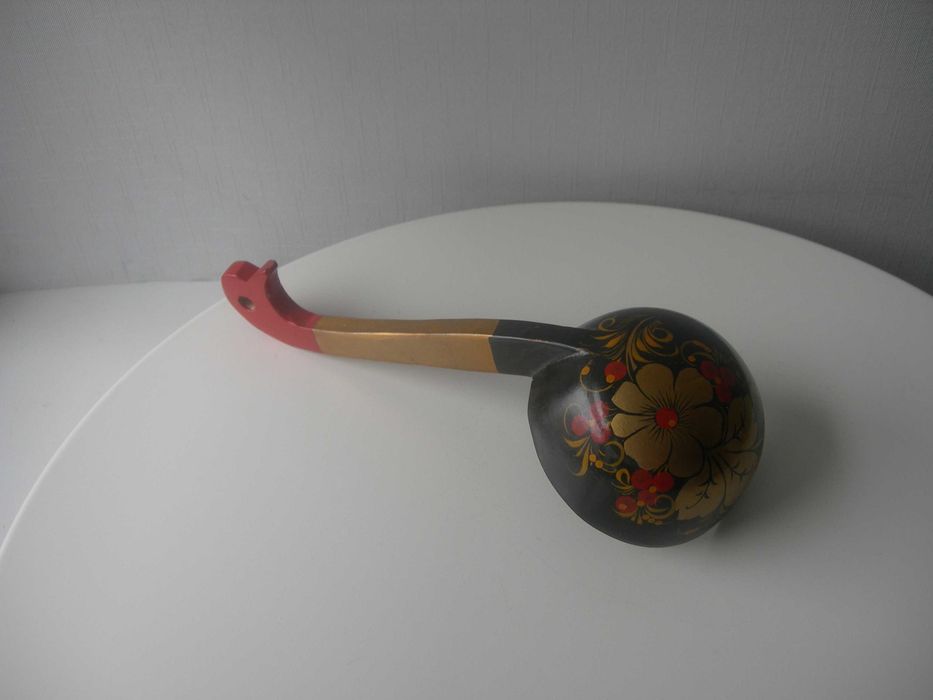 Ковш, дерево, ручная роспись