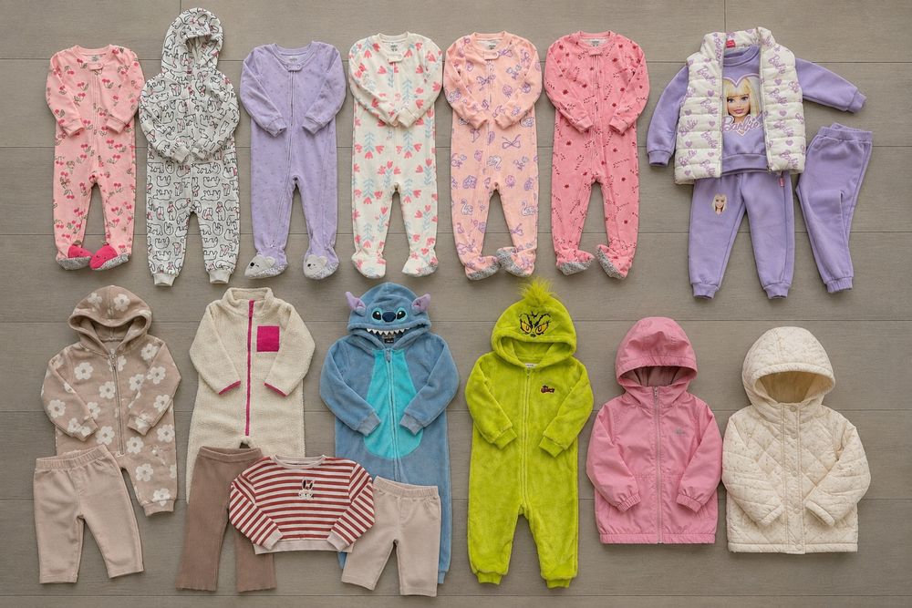 Вещи для девочки 86 92 98 см 1-2 года флисовые человечки  (Carters, Next, Name It, Reserved, Sinsey)
