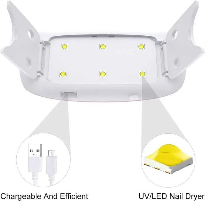 LED+UV лампа для маникюра SUN mini 6W от usb