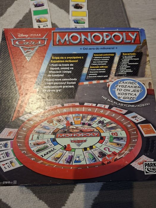 Gra planszowa monopoly zygzak mcqueen