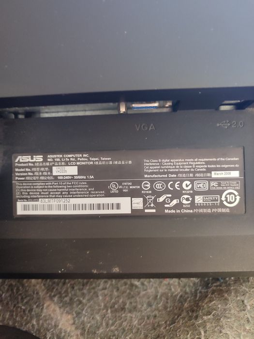 Монитор Asus 22 б/у