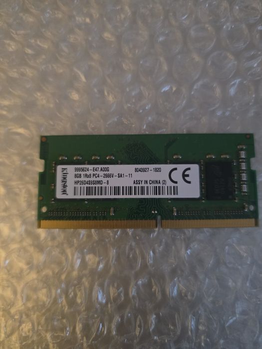Memória RAM 8GB DDR4 2666MHz para Portátil – Kingston / HP