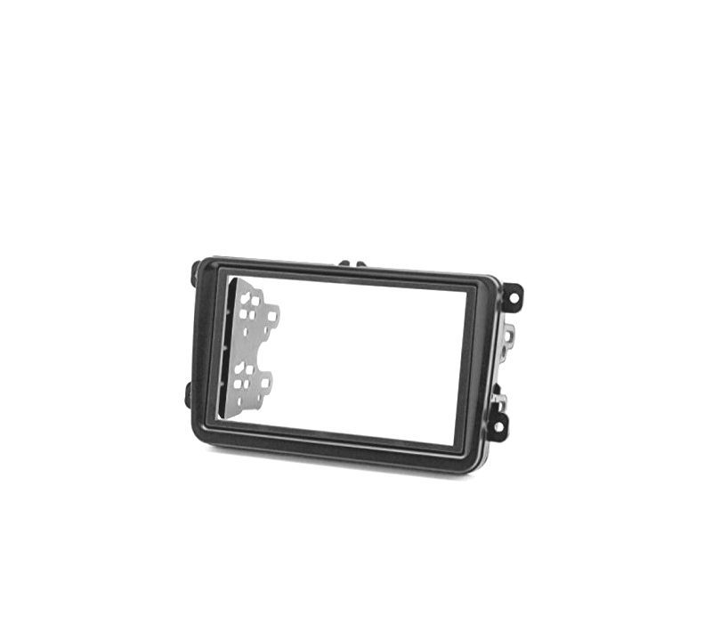 MOLDURA ADAPTADOR PRETO PARA RADIO 2-DIN SEAT ALTEA LEON TOLEDO SKODA FABIA OCTAVIA SUPERB VW TIGUAN GOLF PASSAT POLO.