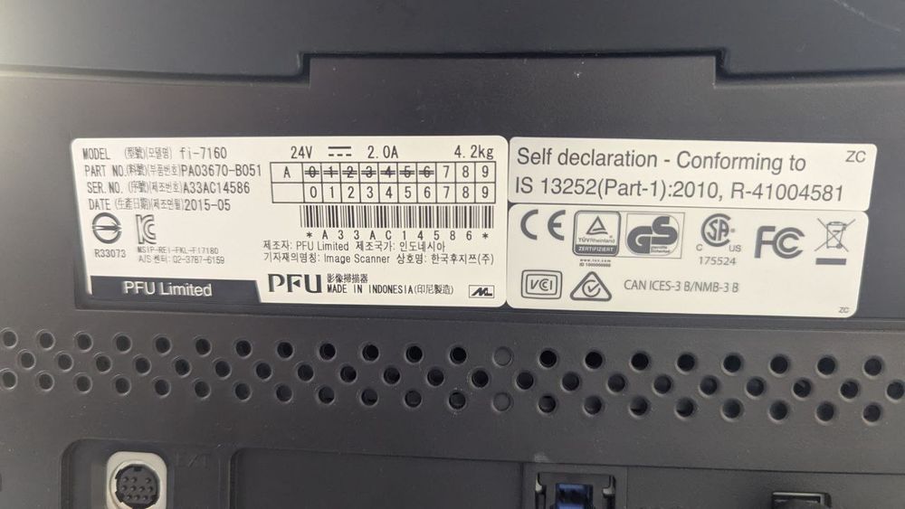 Сканер Протяжний Fujitsu fi-7160