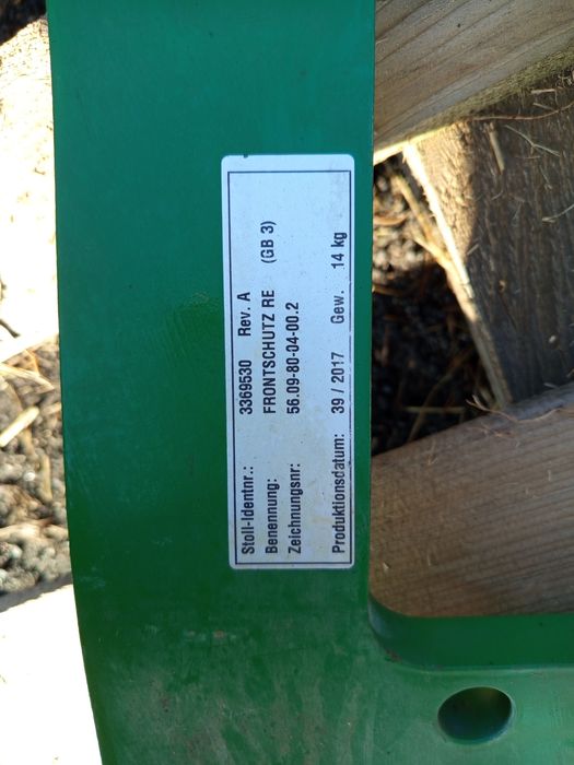 Adaptacja, przystawka tur STOLL do John Deere