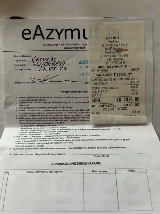 Zegarek garmin venu 3s