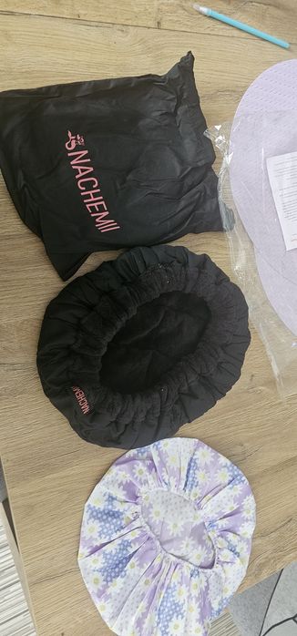 Czepek grzewczy do stymulacji porostu włosów z ziarnami lnu.