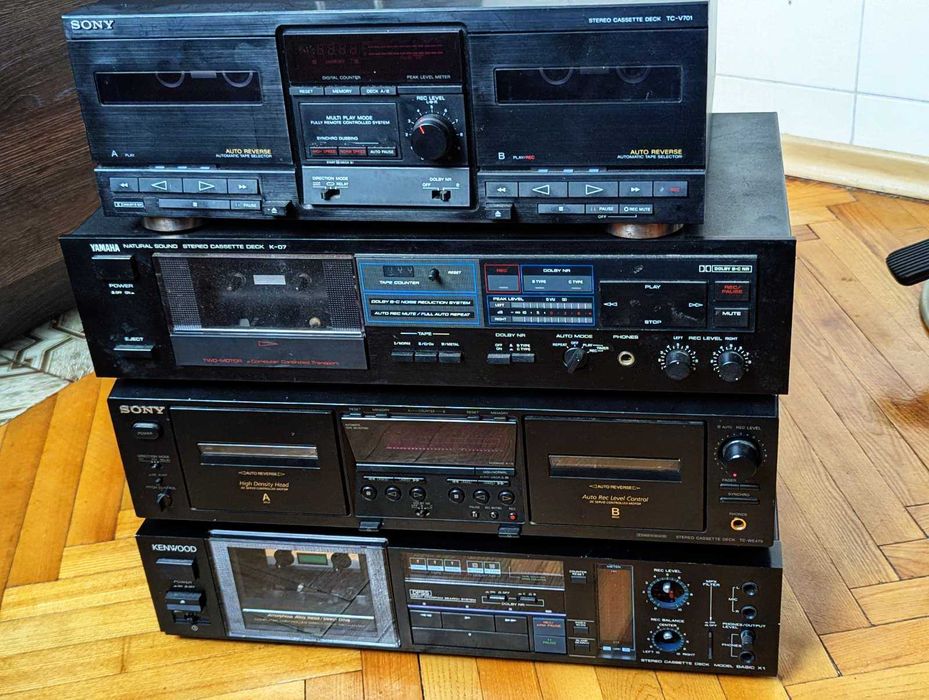 Кассетные деки SONY TC-V701, TC-WE475, Yamaha K-07, Kenwood Basic X1
