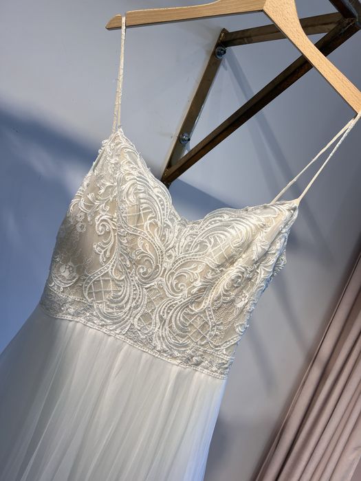 Suknia ślubna wysyłka, rozmiar 36,38,40 muślinowa litera A