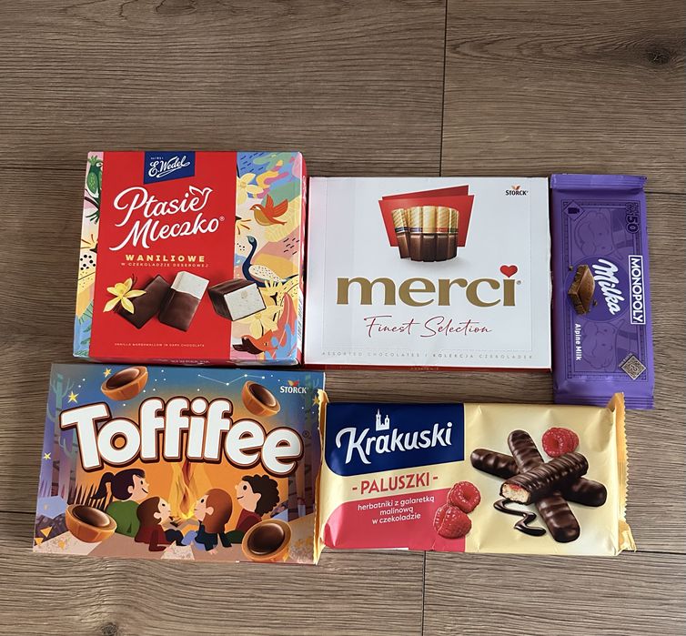 Paczka slodyczy z Merci ,Toffifee, Milka