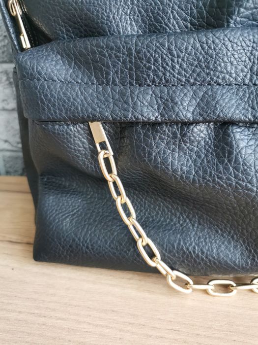 Czarny plecak z ekoskóry