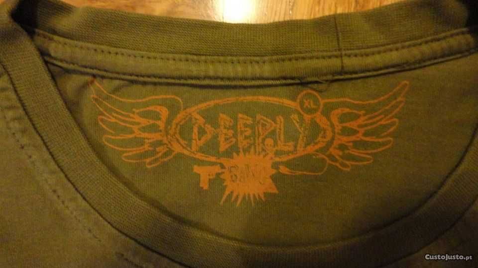T-shirt de homem verde escura Deeply