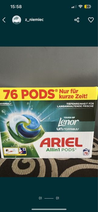 Ariel kapsułki 76 sztuk
