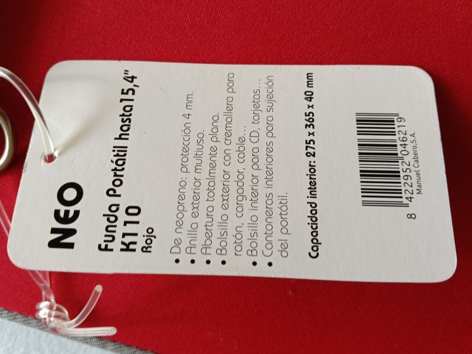 Bolsa de Neopreno para PC  15,4" Preta Resistente à Água para Portátil