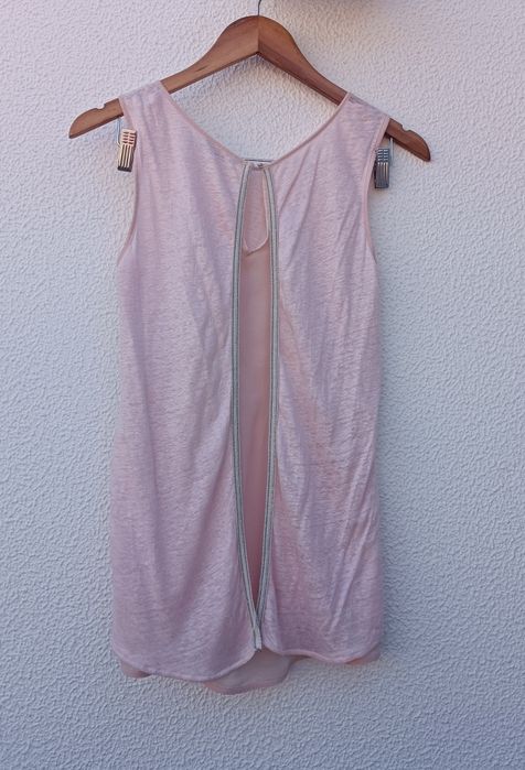 Top dois tecidos Massimo Dutti