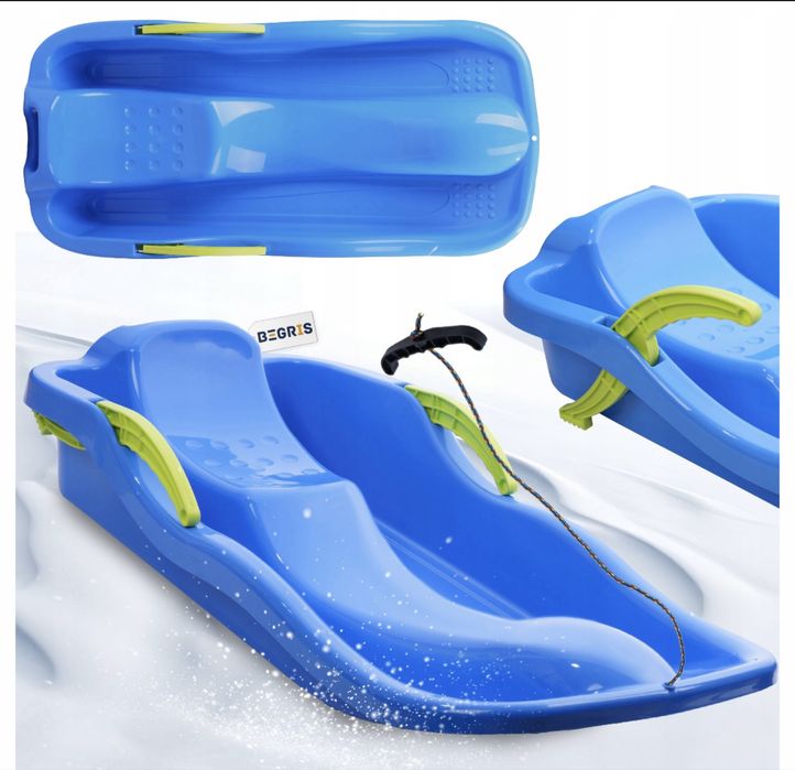 Sanki plastikowe dla dzieci, ślizg na śnieg z hamulcem