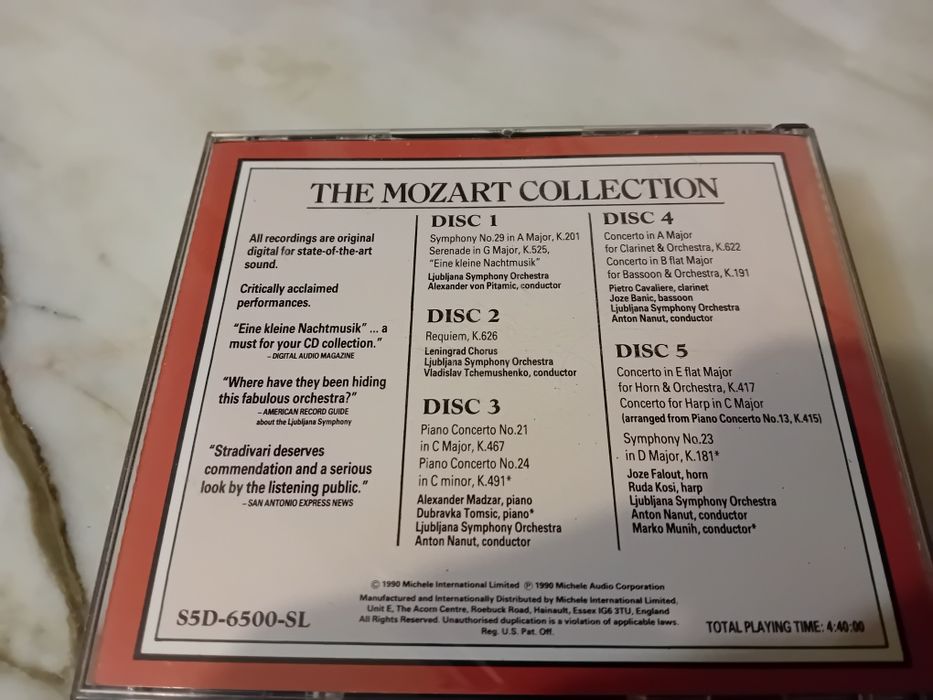 Conjunto 5 Cds The Mozart Collection