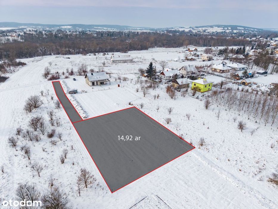 Działka budowlana Szczepańcowa k. Krosna 14,92 ar