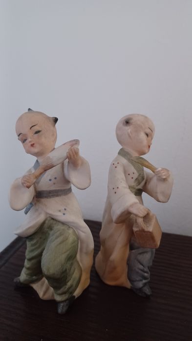 Conjunto 2 Figuras chinesas em bisque