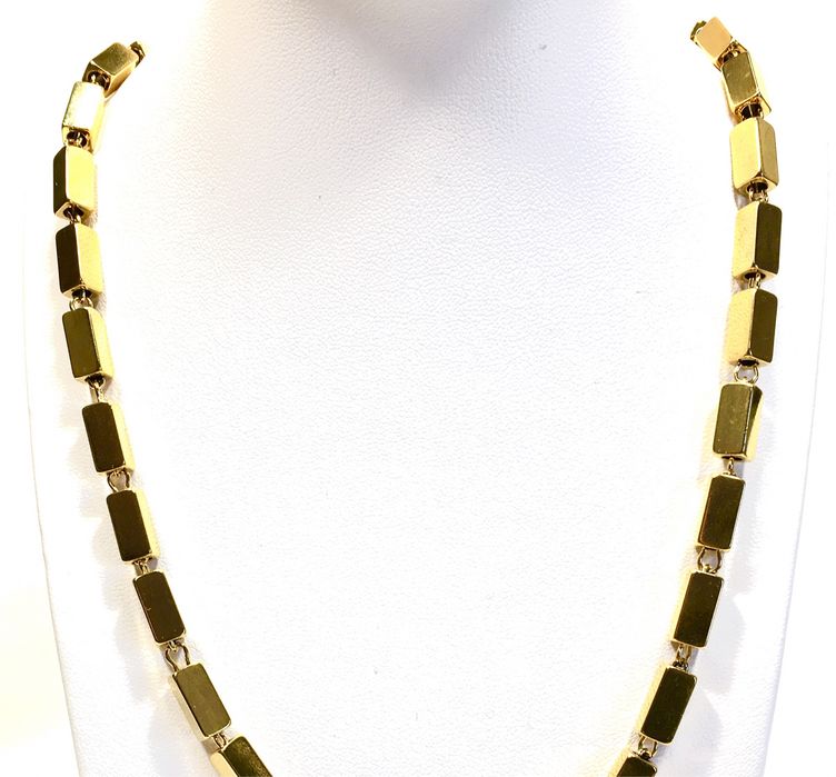 Złoty Męski łańcuszek FARAON•wybita proba585•pozłacany ogniowo•