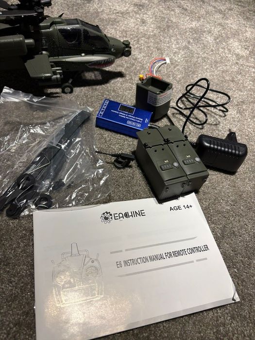 Helikopter RC Apache AH-64D Eachine E250 | NOWY | AKRO | WALIZKA