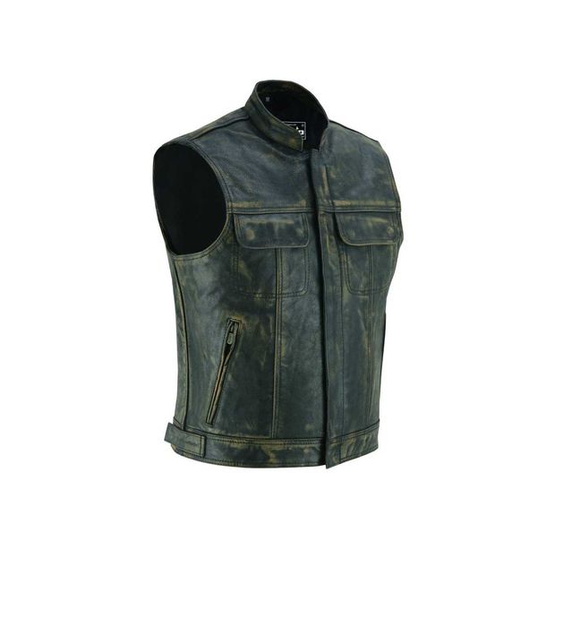Colete de couro (Sons of Anarchy) Unisexo Moto Motard pele