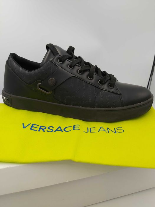 Buty sneakersy VERSACE jeans czarne trampki rozmiar 45
