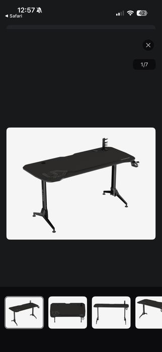 Biurko ultradesk grand czarne gamingowe