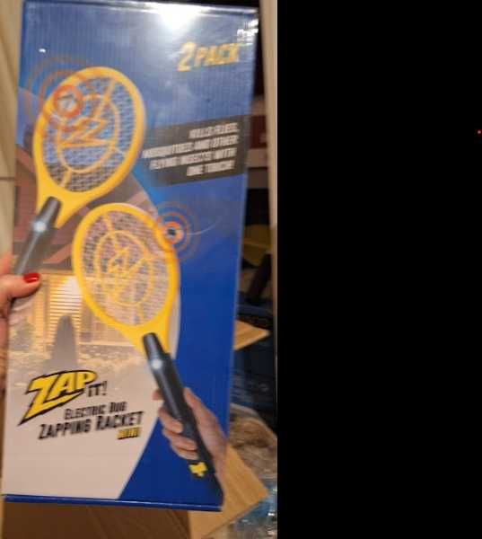 2xMocna Elektryczna ŁAPKA Na KOMARY Muchy 4000V Ze Światłem LED ZAP IT