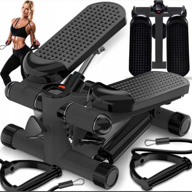 Тренажер Степпер Retto 2in1 Польша з эспандером фитнес для дома 100 кг