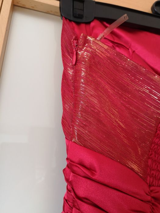 Vestido de cerimónia vermelho, curto, novo, S