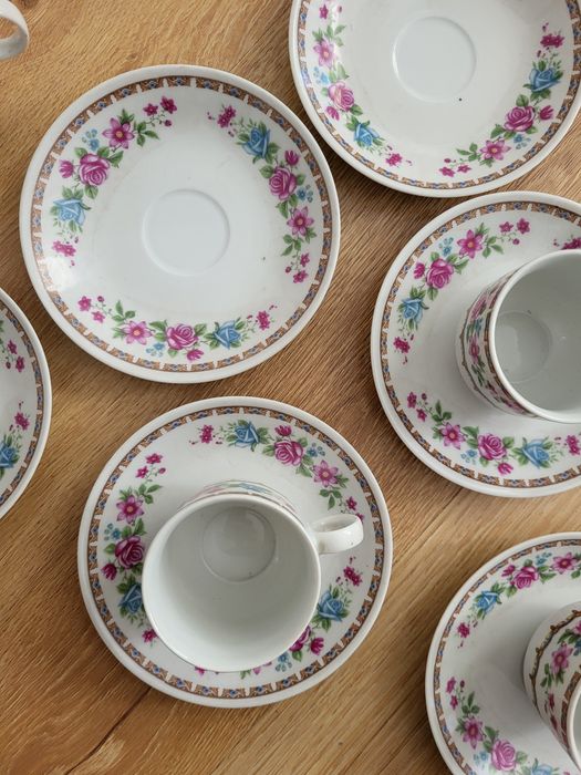 Zestaw 6 filiżanek porcelana chińska PRL