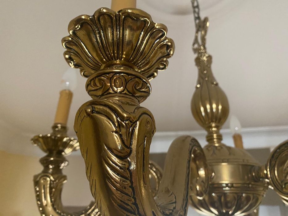 Żyrandol mosiężny