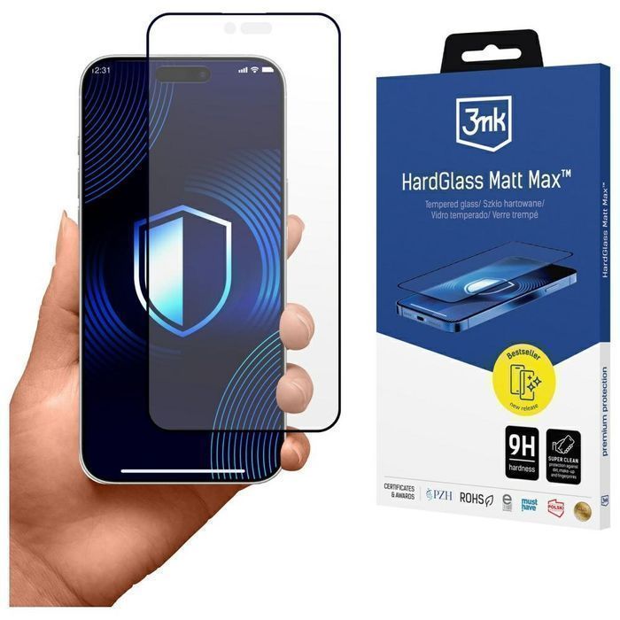 Szkło hartowane 3MK HardGlass Matt Max   do Apple iPhone Air
