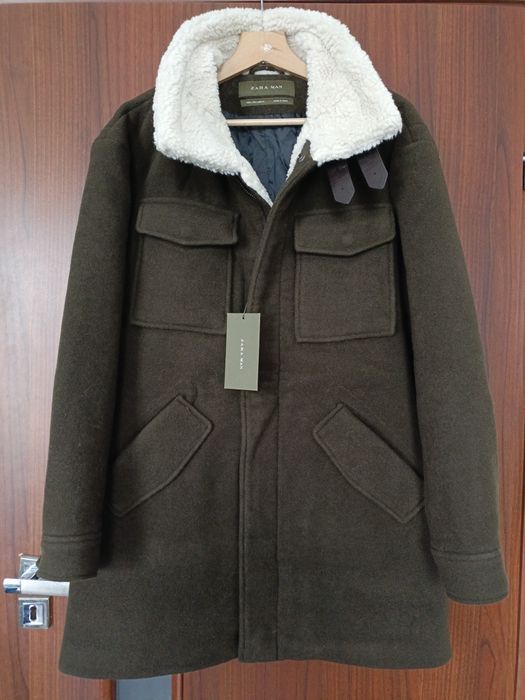 LUX,ZARA,WEŁNIANY Płaszcz/Kurtka, Ocieplona, L,