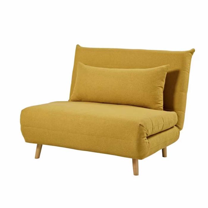 Sofá-cama 1 lugar NION Maison du Monde - Amarelo mostarda (clic-clac)