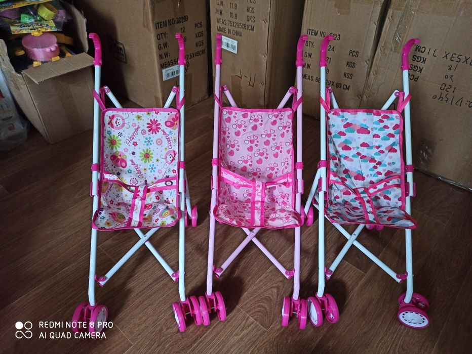 Дитячий візочок коляска дитяча для ляльки пупса тростина трость