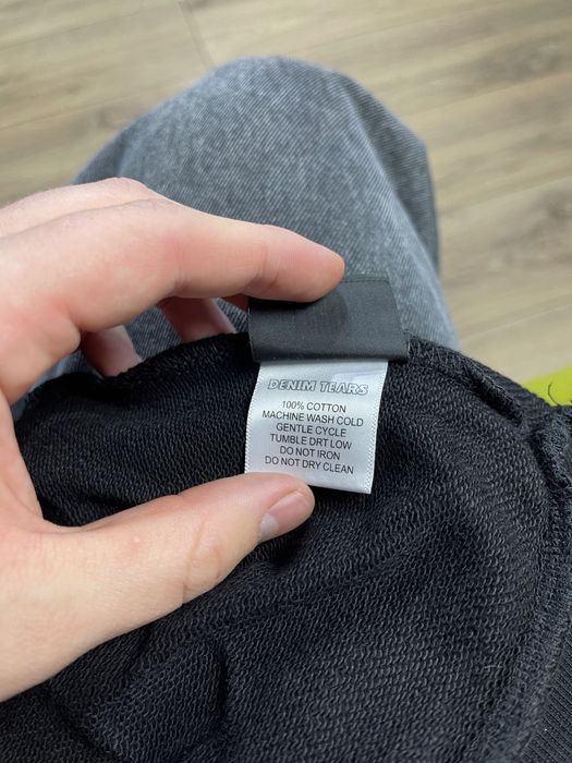 Denim Tears Cotton Wreath Hoodie Black Monochrome (Bluza)