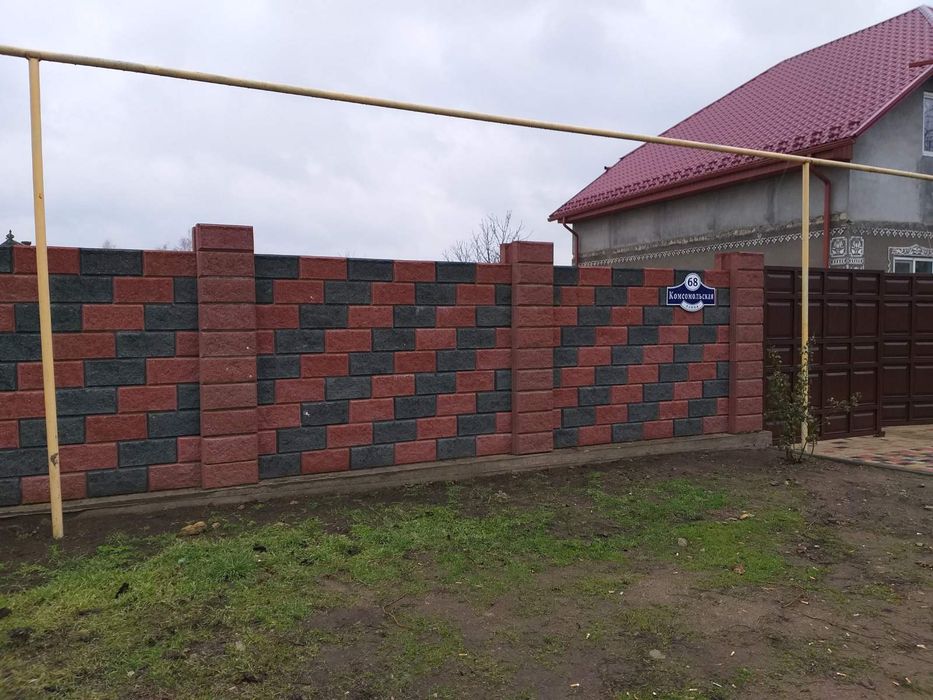 Камень заборный рваный колотый