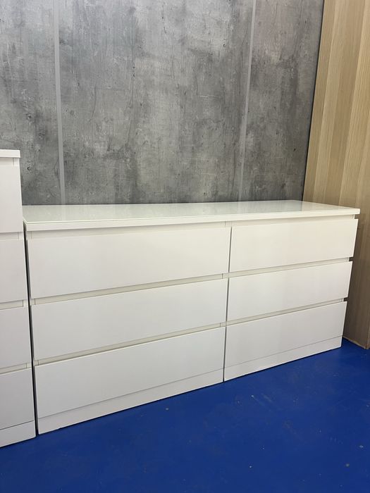 Komoda ikea malm 6 szuflad + szyba + malm 4 + dostawa