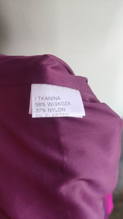 Molton sukienka z plisowanym + błyszczących koralików 36 38