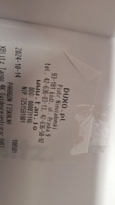 Xblitz TANGO 4K używany z zasilaniem trybu parkowania