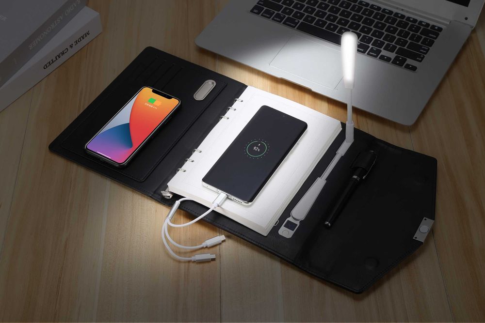Смарт Блокнот ежедневник  щоденник, Power Bank, беспроводной зарядкой